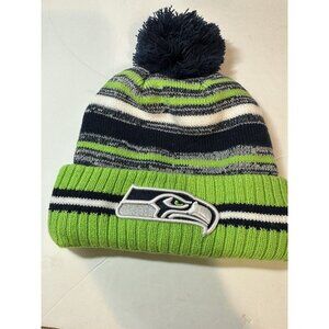 New Era Seattle Seahawks Winter Knit Hat Cap NFL Pre Owned Excellent Condition.
